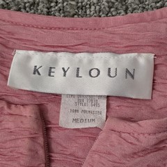 Vintage Keyloun Pink Textured Pintuck Maxi Dress Medium Cottagecore Prairie