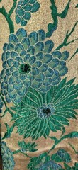 Park Shop Green & Gold Jacquard Brocade Dress & Jacket Size 6-8 Vintage 60s mCL