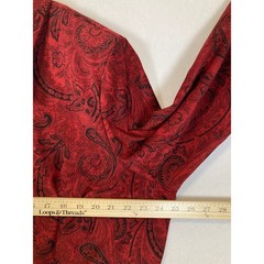 Vintage Aesthetic Positive Attitude Women Petite 22 Red Paisley Zip Jacket