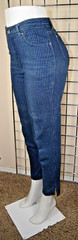 Vintage Jordache Jeans 26 x 26.5 80s Blue Light Blue Pin Stripes High Waist