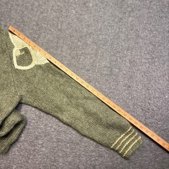 Adrienne Vittadini Mohair Sweater Women Large Green Vintage Metallic Trim 80s