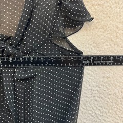 Y2K Vintage Mesh Top Medium Black Polka Dot Milkmaid Peasant Boho Fairy Grunge