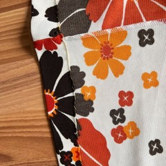 1970s Floral Mod Mini Dress Button Front Aline Space Age Gogo Twiggy Shift EU 38