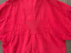 Vintage 80s Ton Sur Ton Red Cotton Oversized New Wave Jacket France Unisex M/W