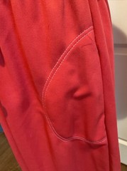 JC Penney Fashions Sz 14 Dress Red Short Sleeve Vintage Polyester Tie Waist 1970