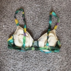 Vtg 60’s 70’s MOD Swimsuit Bikini Accentuette skort Bra Fully Lined