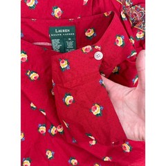 VTG Lauren Ralph Lauren Handkerchief Hem Skirt w/ Pockets Sz 14 Cottage Core