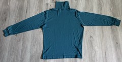 Vintage 90s Bobbie Brooks Teal Turtleneck Made in USA Size L 50/50 Cotton Poly