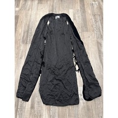 Swee Lo Vintage Long Black Velvet Sleeveless Duster Vest – S/M