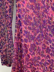Sara Fredrick’s 1960s Vintage Pink Glitter Versatile Silk Wraparound Scarf Dress