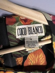 Vintage tropical coco bianco wrap dress