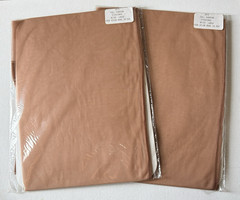 Magnolia Mills 3975 Fully Fashioned Nylon Stockings 2 Pr Large Beige Cuban Heel