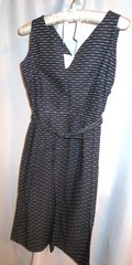 Vintage 1950s Belted dress. Sheath with short sleeve Bolero jacket. 27″ waist.