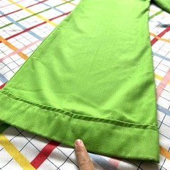 Vintage 1970s Ginger Tree Lime Green Wide Leg High Waisted Pants Womens Size XXS