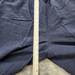 Vintage Dressbarn Pants Womens 22W Blue Silk Linen Blend Crop Capri Embroidered