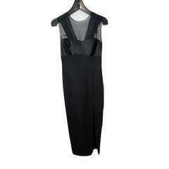 Vintage Ever Beauty Sleeveless Bodycon Sheath Dress Womens 4P Black 80s 90s
