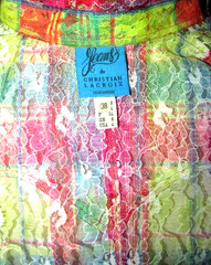 Vintage 90’s Christian Lacroix Sheer Lace Blouse Western S-RARE