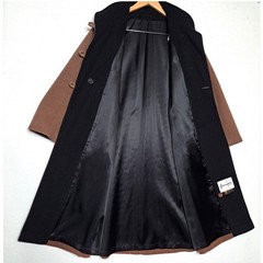 Forecaster of Boston Wool Trench Coat 9/10 Brown Vintage Mock Neck Overcoat Long