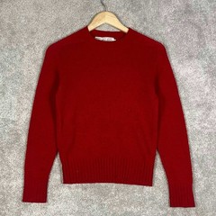 Vintage Lord & Taylor The Boys Shop Red Wool Blend Crewneck Sweater Size 16