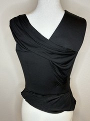Archival Hussein Chalayan Asymmetrical Structural Top Black IT 42 US 6 England