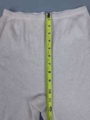 Vintage Lady Arctex Cotton Blend Off-White Waffle Knit Thermals Long Johns Sz L
