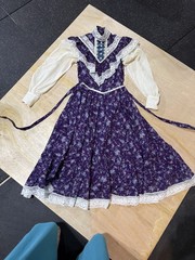 Vintage Gunne Sax Dress Sz 5 Calico Floral Prairie Cottage Core Western 1970s