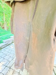 Old Vtg Brown Claybourn Oil Skin Cotton Horse Riding Coat Jacket Sz 76 Australia