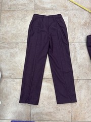 Vintage Evan Picone 3 Piece Suit Wool Mohair Purple Blazer Skirt Pants Size 16