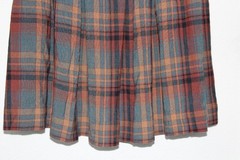 Vtg 50s 60s Jo Juniors of Dallas Plaid Pleated Skirt Tartan Fall Academia XS XXS