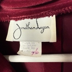 VTG Red Velvet Dress 50s Jonathan Logan Party Belt SZ 13/14 L Maxi Holiday Class