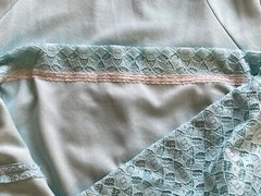 Vintage 1970s Light Blue Polyester Short Sleeve Maxi Shift Dress Women’s L/XL