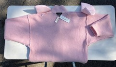 NWT IB Diffusion LG long cardigan duster coat pink wool mohair blend VTG