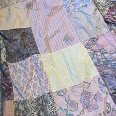 Ragman Womens Quilted Patchwork Kimono Sz 15.5 32/33 Lagenlook Art to Wear Pink