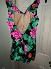 ROXANNE Bra Sized Bathing Suit Tankini Hawaiian Floral Size 12 / 34 Cup ❤️tb5m15