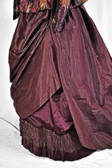 Victorian Silk Taffeta Afternoon Dress 1890, Museum Deaccession