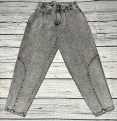 80s Vintage Kozmic Blues Black Acid Wash Baggy Jeans Size 30X30