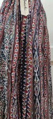 Vintage Tribal Boho Maxi Broomstic Skirt Peasant African Zig Zag Rayon Blend New