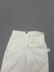 Vintage 70s Dee Cee White Denim Carpenter Pants High Waisted Workwear USA 24