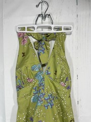 Vintage Alfred Shaheen Waikiki Hawaii Butterfly Floral Halter Maxi Dress XS/S