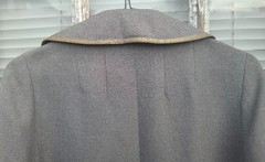 1940’s Sz 6-8 Hudson Womens Wool Coat with Peter Pan collar, Celluloid Buttons