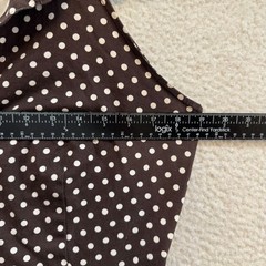 Vintage Midi Dress 14 Brown Polka Dot Sleevess Collared Retro Mod Rockabilly