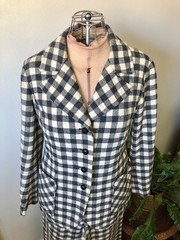 1960’s Jackfin For Billy Lewis Gray & White Buffalo Check Jacket & Pants Set