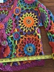 90’s Vintage Colorful Grandma Crochet Long Sleeve Sweater