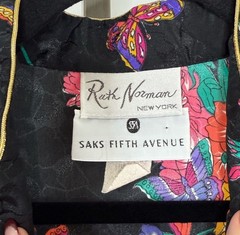 Rare Vintage 80s Ruth Norman SAKS FIFTH AVENUE CAFTAN MAXI DRESS MUMU USA MADE