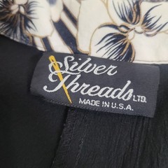 Silver Threads Ltd OS Vintage 80s Batwing Pullover Women Floral Striped Black