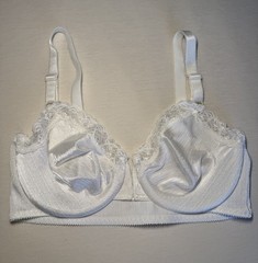 WARNER’S Shine-On White Satin Underwire Front Close Bra 38C VINTAGE #1021