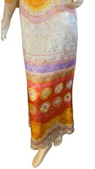 WOMEN’S VINTAGE 1970’S RED & ORANGE MALCOLM STARR ELINOR SIMMONS DRESS SZ 14