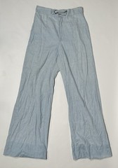 Vintage Happy Legs Pants Blue Cotton Flared Leg High Rise Pockets Size 26×30