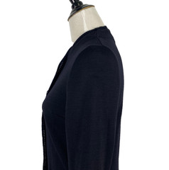 Vintage 60s Catalina Cardigan Womens S Black Classic Granny Knit Sweater