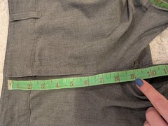 Vintage 2006, low rise gray slacks, Women 8. 32 in Waist. 9 in Rise. 30 inseam.
